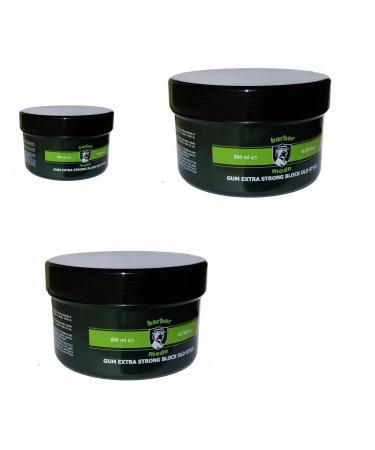 Raywell Barber Fashion Styling Gum Hair Gel – Strong Hold – Made in Italy – 3 x 500ml