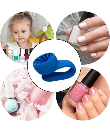 Goowafur Wearable Nail Polish Holder Wearable Anti-Spill Nail Polish Holder Anti Slip Grip Suction Flexible Silicone Nail Polish Holder Stand For Personal And Business Use Blue - Buy Online on GoSupps.com