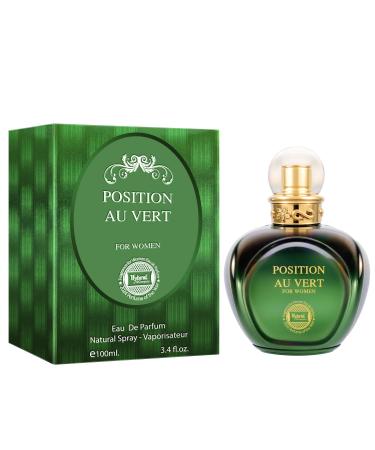 Hybrid & Company Women Position Au Vert Eau De Parfum Natural Spray Vaporisateur 3.4 Fl Oz POSITION AU VERT 3.4 Fl Oz (Pack of 1)