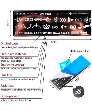 NICENEEDED Nail Art Stamping Kit - 6 Animal Design Plates, Stamper, Scraper - DIY Nail Decoration - Buy Online on GoSupps.com