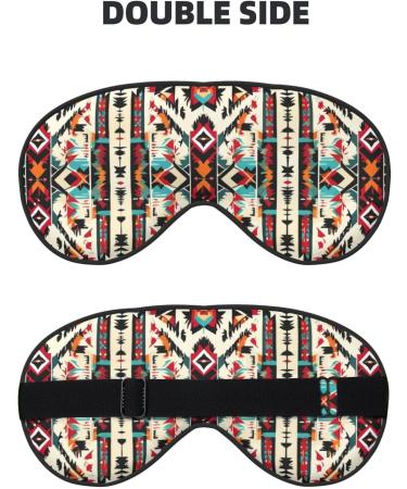 Native American Pattern Unisex Sleep Mask | Double-Sided Eye Mask for Sound Sleep & Skin Care - Buy Online on GoSupps.com