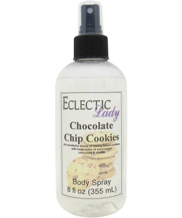 Chocolate Chip Cookies Body Spray 8 ounces Body Mist for Women with Clean Light & Gentle Fragrance Long Lasting Perfume with Comforting Scent for Men & Women Cologne with Soft Subtle Aroma For Regular Strength 8 Fluid Ounces