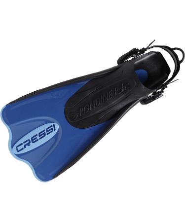 Cressi Palau SAF Short Adjustable Fins - Versatile Open Heel for Snorkeling - Blue/Azure - Made in Italy - L/XL - US Man 11-13 | US Lady 12-14 | EU 44-47 - Buy Online on GoSupps.com