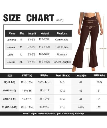 Womens High Waisted Bootcut Yoga Pants - Flare Leggings for Workout and Lounge (Brown, Small) - Buy Online on GoSupps.com