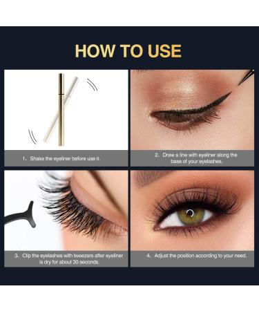Magic Magnetic Eyelashes and Eyeliner Kit - 3D 5D Natural Look False Lashes - No Glue Needed - 7 Pairs Eyelashes + Eyeliner Pen (Blue) - Buy Online on GoSupps.com
