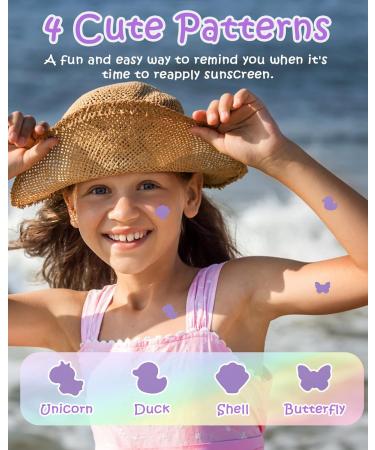 UV Detection Stickers for Sunscreen - 120 Count Safe for Kids Reapply Reminder 4 Fun Patterns for Boys & Girls - Buy Online on GoSupps.com