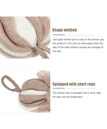 FRCOLOR Baby Loofah Bath Sponge - Set of 4 Long Flower Bath Balls | Foaming Body Scrubber for Men & Women | Ideal for Skin Care and Relaxation - Buy Online on GoSupps.com