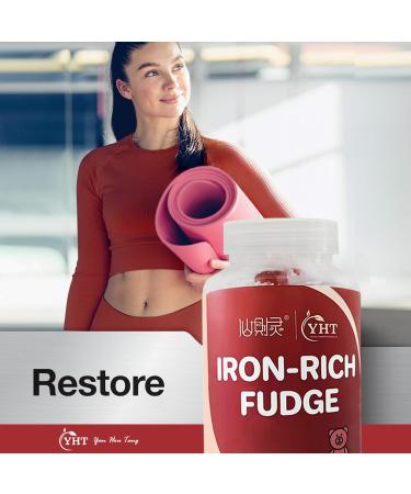 Eilin YHT Iron Gummies Zinc MultiVitamins A C B6 B12 Folate Acid Support Supplement - for Man Women Kids Fit Blood Builder Fight Iron Deficiency Anemia Fatigue Energy 30 Counts Singe Bag - Buy Online on GoSupps.com