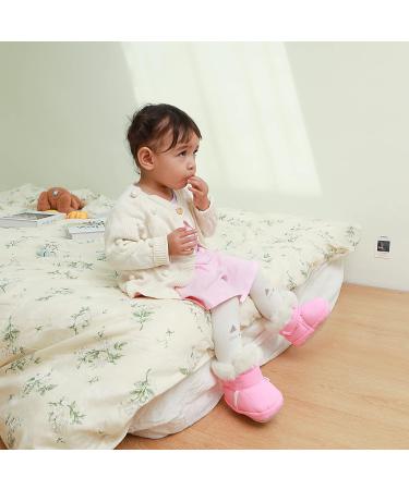 LACOFIA Baby Girls Pink Anti-Slip Soft Sole Booties | 6-12 Months - Buy Online on GoSupps.com