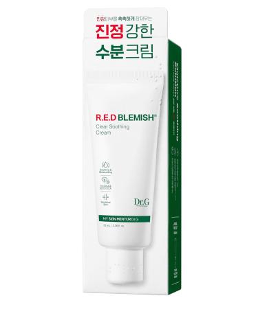 Dr.G RED Blemish Clear Soothing Cream 70ml - Cica Moisturizer for Sensitive Acne-Prone Skin | Korean Skin Care & KBeauty - Buy Online on GoSupps.com