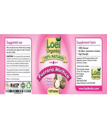 120 Potent Pueraria Mirifica Pills for Feminization | Natural Breast Enlargement & Transgender Support - Buy Online on GoSupps.com