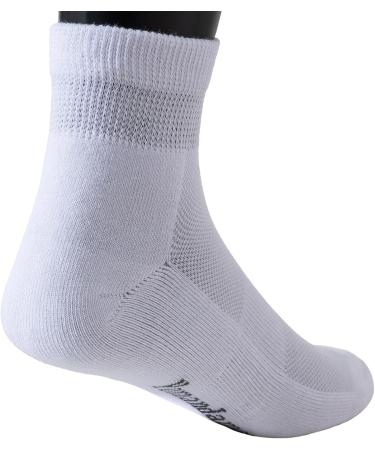 Yomandamor Men's Diabetic Cotton Ankle Socks (5-Pair) with Arch Support - Size 10-13 White - Comfort & Health for Diabetes - Buy Online on GoSupps.com
