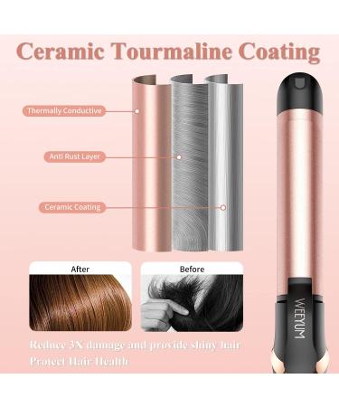 2 in 1 Hair Straightener & Curler - Dual Voltage Travel Flat Iron with 4 Adjustable Temps for All Hair Types - Buy Online on GoSupps.com