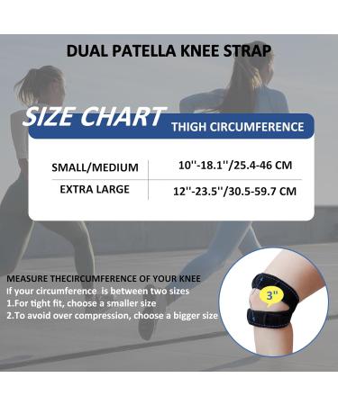 Medical Patella Knee Brace | Plus Size Support Strap for Pain Relief | Tendonitis Meniscus Tear Arthritis | Extra Large for Men & Women - Buy Online on GoSupps.com