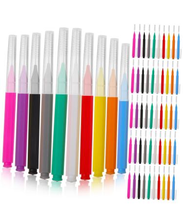 COOLHIYA 100pcs Interdental Toothbrushes For Eyebrow Lamination Delivers Cleaner For Toothbrush