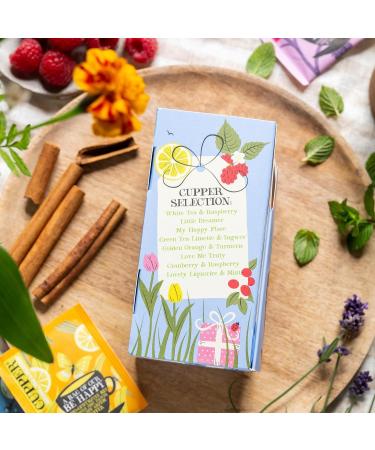 Buy Cupper Bio Tea Gift Set - Perfect for Christmas Valentine's Day Mother's Day & Birthdays | 24 Plastic-Free Herbal & Fruit Tea Bags - Buy Online on GoSupps.com