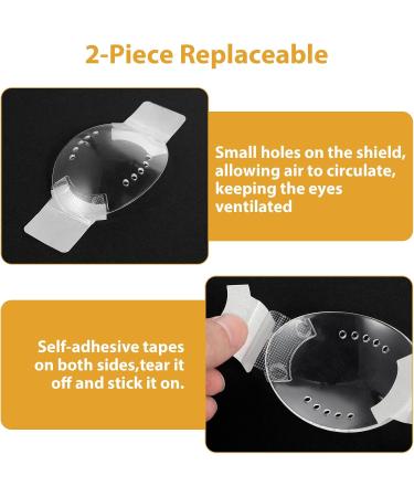 Thinp 4 Pcs Clear Eye Shield - Post Cataract & Lasik Surgery Plastic Eye Patch with Tape | Breathable Eye Shields for Recovery - Buy Online on GoSupps.com