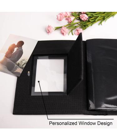 Vienrose 4x6 Photo Album - Extra Large Capacity Family Picture Book | Leather Cover | 200 Pockets | Great for Wedding, Anniversary, Baby, Vacation - Black - Buy Online on GoSupps.com
