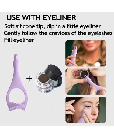 SILICONE Winged Eyeliner Stencil Mermaid Mascara Guard | Reusable Purple Eyelash Tool - Buy Online on GoSupps.com