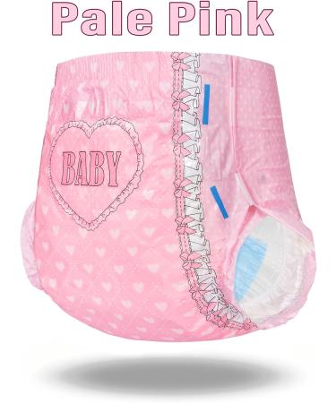 LittleForBig Adult Printed Diaper 10 Pieces - Blushing Baby Pale Pink(Medium 71-96 CM) - Buy Online on GoSupps.com