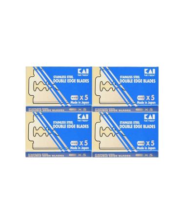20 Stainless Steel Double Edge Razor blades from KAI Cutlery