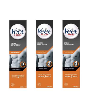 Veet Men Hair Removal Cream for Men Normal Skin 200 ml 3 Pack