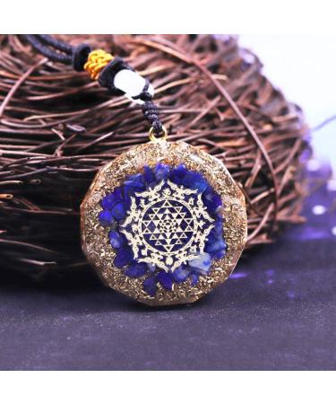 Lapis Lazuli Orgone Pendant For Men And Women Reiki Balancing Orgonite Energy Necklace Meditation Jewelry - Buy Online on GoSupps.com