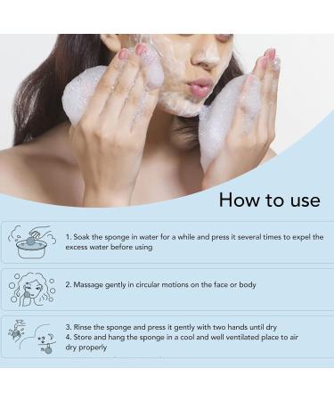 6 Pieces Biodegradable Konjac Facial Sponge Set | Deep Pore Cleansing & Exfoliation for All Skin Types - Buy Online on GoSupps.com