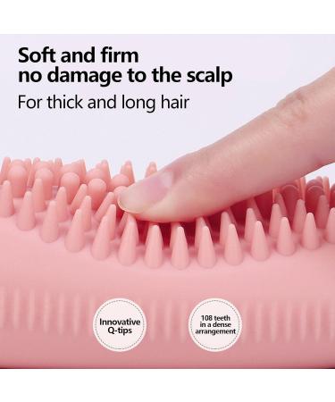 Leakage-Proof Travel Shampoo Bottles | Silicone Portable Non-Slip Handle | Dark Pink Travel Size with Massage Brush - Buy Online on GoSupps.com