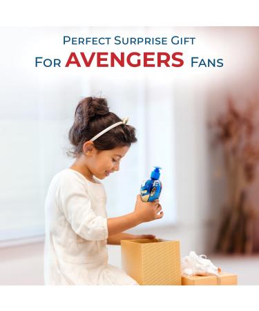Avengers Children Hair and Body Wash 2 in 1 Bubble Bath and Shampoo with Dispenser Suitable for All Hair Types and Dry Sensitive Skin and Scalp 300 ml Blue - Avengers - Buy Online on GoSupps.com