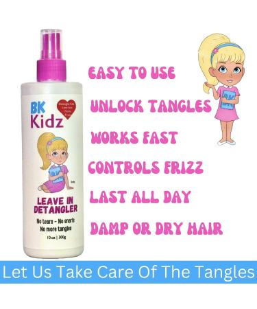Hair Detangler Spray 10oz | Tangle-Free Solution for Girls | Easy Hair Care - Buy Online on GoSupps.com