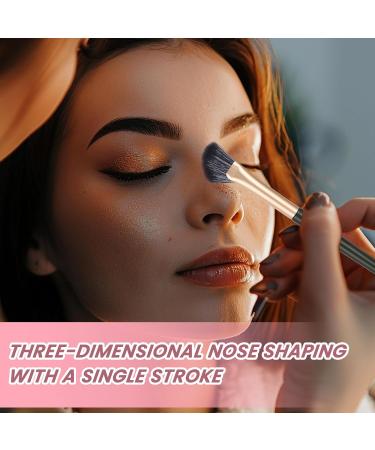 Angled Concealer Brush Set | Nose Contour & Under Eye Brush | Small Contour & Blush Brush - Black - Buy Online on GoSupps.com