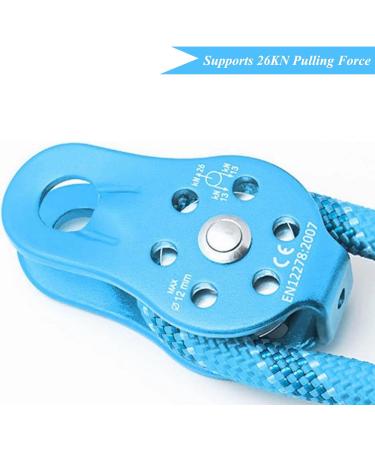 Sanon 26 KN Aluminum Alloy Double Strap Disc Cable - Rescue Outdoor Climbing Equipment for Mountaineering & Aircraft Blue - Buy Online on GoSupps.com