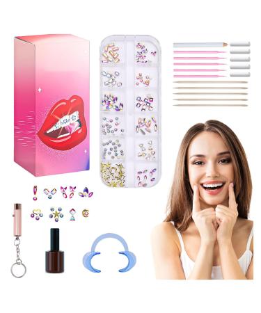 TYBEITAO Tooth Gem Kit 8 Styles Available Tooth Gem Set Jewelry Creations with Sparkling Teeth DIY Tooth Gem Set style6