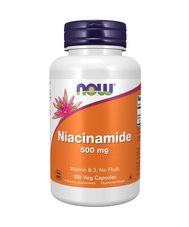 Now Foods Niacinamide 500mg 100 Vegan Capsules Lab-Tested Vitamin B3 Gluten Free Soy Free Vegetarian - Buy Online on GoSupps.com
