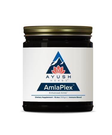 Ayush Herbs AmlaPlex - Amla Jam Chyawanprash for Immune Support & Digestive Health Chyavanprash Indian Honey Jam with Amla Ashwagandha - 10.6 oz Jar (1 Count)