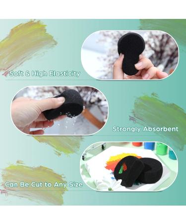 Black Face Painting Sponges - 60 Pcs Set for Makeup, Crafts, Art Work, Sculpting, Pottery, Body Painting - Buy Online on GoSupps.com