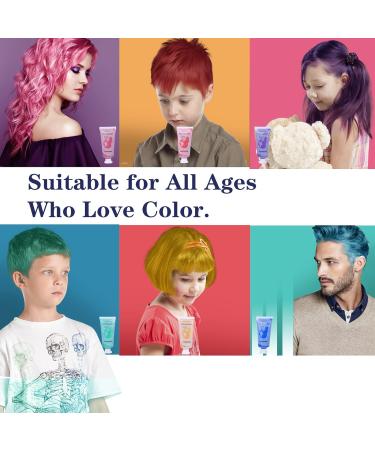 HaiolorPro 6PCS Hair Chalk for Girls & Kids Temporary Hair Colour Spray for Kids Temporary Hair Dye Girls Birthday Presents Kids Temporary Hair Makeup Sets Dye for Dark Hair 35 g (Pack of 6) Green+Blue+Pink+Purple+Blonde+Red - Buy Online on GoSupps.com