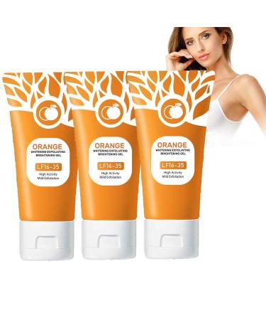 BAInuai Set of 3 exfoliating facial gels for women - Bright Orange - Facial scrub - To reduce