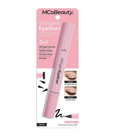 MCoBeauty Winged Eyeliner Stamp And Liquid Liner Duo - Black - 0.1 oz - Buy Online on GoSupps.com