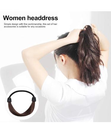 VALICLUD 6pcs Synthetic Wig Hair Ties Ponytail Holder Elastic Rubber Bands - Brown Hair Accessories for Women Girls - Perfect for Daily or Christmas Wear - Buy Online on GoSupps.com