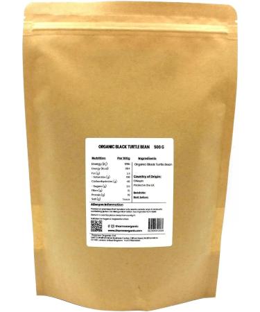 Thames Organic Black Turtle Beans 1kg - GMO-Free High Protein and Fibre - Certified Organic, Raw Vegan - Nutritious and Versatile - Pack of 1 - Buy Online on GoSupps.com