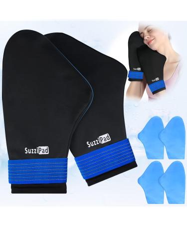 SuzziPad Upgraded Cold Therapy Socks with 6 Gel Packs - Large Hand Ice Pack Wrap for Pain Relief and Neuropathy - Buy Online on GoSupps.com