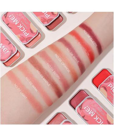 miduoidn 10g Matte Blush Long Lasting Make Up Natural 3 in 1 Blusher Eyeshadow Lipstick Pocket Eyes Lips Cosmetics Accessories Type 5 - Buy Online on GoSupps.com
