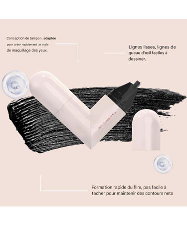 Pochoir Aileron de Maquillage | Tampon Aile Coin de l' il avec Double Pointe pour Maquillage | Cosm tiques en Gel hoir Quotidien pour Trajets Re Black - Buy Online on GoSupps.com