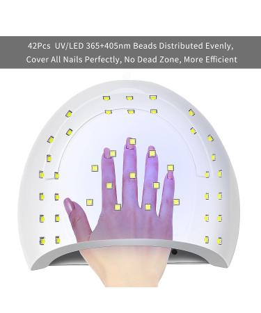 BOLASEN 80W UV Nail Lamp for Fast Gel Polish Curing | Salon Quality LED Nail Dryer with 42 Beads and 4 Timers | Auto Sensor | Gift for Women - Buy Online on GoSupps.com