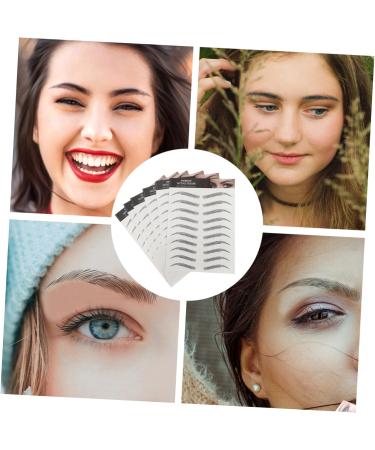 FOMIYES 18 Sheets Imitation Eco Eyebrow Sticker Make up Kit Fake Eyebrow Artificial Eyebrow Tattoos 6d Mold 1 count (Pack of 1) Blackx3pcs - Buy Online on GoSupps.com