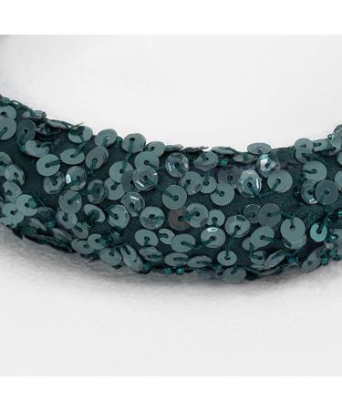 Maya Deluxe Women's Embellished Headband for Ladies Adults Sequin Alice Band Bridal Hair Accessories Bridesmaid Evening Formal Emerald One Size - Buy Online on GoSupps.com
