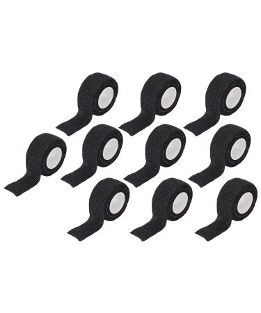 Self Adhesive Bandage Elastic Cohesive Wrap for Hand 10 Rolls of Self Adherent Tape Breathable and Waterproof with Adjustable Tightening Force for Gauze Fixing Black