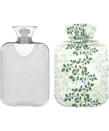 Mnsruu Hot Water Bottle 2L - Soft Cover Watercolor Blueberry | Perfect Christmas Gift for Women & Kids - Buy Online on GoSupps.com